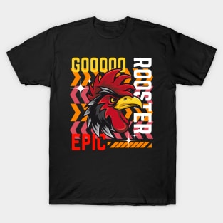 Rooster Design, Streetwear Inspired Rooster Graphic T-Shirt